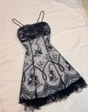 Chic Floral Spaghetti Strap A-line Chiffon Short Party Dresses Homecoming Dresses, HZ0319