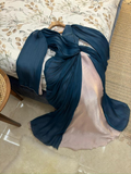 Modest Burgundy Long Sleeves A-Line Chiffon Long Evening Party Dress HZ0319