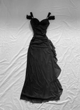 Vintage Straps Chiffon Ruffles Elegant Long Prom Dress, HZ0319