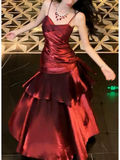 Green Spaghetti Straps A-Line Chiffon Long Evening Party Dress HZ0319