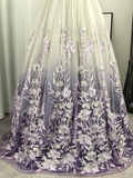 Charming V Neck Backless A-Line Flowers Appliques Formal Party Dress HZ0319