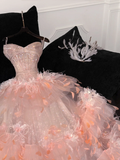Gorgeous Shiny Beaded Sweetheart Princess Dress A-Line Floor-length Evening Dress Prom Dresses HZ0319