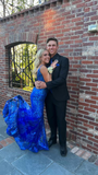Royal Blue Spaghetti Straps Mermaid Lace Long Formal Party Dress HZ0319