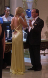 Yellow Sheath Long Prom Dress Satin Evening Party Dress HZ0319
