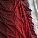 Vintage Straps Chiffon Ruffles Elegant Long Prom Dress, HZ0319
