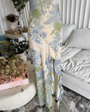 Sweet Strapless Floral Design Irregular Hem A-line Women Party Dress, HZ0319