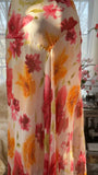 Vintage Floral A-line V-neck Spaghetti Strap Evening Dress Prom Dresses, HZ0319
