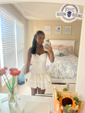 White Sweetheart A-Line Short Party Dress Homecoming Dress HZ0319
