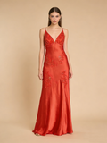Charming Prom Dress Spaghetti Straps Satin Long Evening Dress Gala Gown Birthday Party Outfits HZ0319