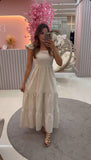 Cute Straps A-Line Long Party Dress Fashion Vacation Dress, HZ0319