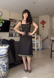 Vintage Straps Sheath Midi Length Cocktail Dress Party Dress, HZ0319