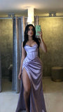 Sage Green Straps Sheath Long Formal Prom Dress Simple Occasion Dress, HZ0319