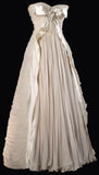 Ivory Strapless A-Line Long Party Dress Vintage Wedding Dress, HZ0319