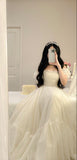 Off Shoulder Ivory A-Line Chiffon Long Party Dress Birthday Dress, HZ0319