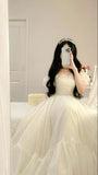 Off Shoulder Ivory A-Line Chiffon Long Party Dress Birthday Dress, HZ0319