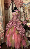Retro One Shoulder A-Line Ruffles Party Dress Evening Ball Gown, HZ0319