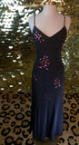 Black Spaghetti Straps Beading Sheath Long Formal Evening Party Dress, HZ0319