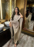 Modest Sheath Satin Long Formal Party Dress , HZ0319