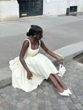 Elegant Ivory Straps A-Line Long Party Dress , HZ0319