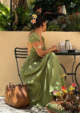 Green Backless A-Line Chiffon Party Dress Fashion Vacation Dress, HZ0319
