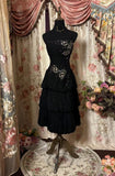 Black Spaghetti Straps A-Line Vintage Cocktail Dress Evening Party Dress, HZ0319