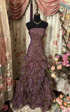 Elegant Strapless A-Line Chiffon Layers Long Prom Gown, HZ0319