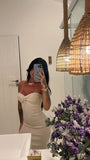 Ivory Sweetheart Neck Strapless Sheath Long Party Dress, HZ0319