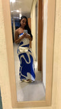 Blue Strapless Sheath Fashion Vacation Dress Long Party Dress, HZ0319