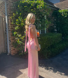Pink Backless Mermaid Long Prom Dress Formal Evening Dress, HZ0319