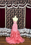 Vintage Sweetheart Neck Swarovski Crystal Pleated Tiered Tulle Mermaid Dress Sweet 16 Prom Dress Birthday Evening Dress HZ0319