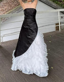 Sexy Strapless Pearl Tulle Ruffle Pleated Prom Dress Birthday Party Dress Evening Dress HZ0319