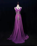 Vintage Crystal Pleated Floor Length Prom Dress Evening Dress Birthday Dress Gala Dress HZ0319