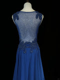 Gorgeous Crew Neck Beading Sequins Pleated Prom Dress Evening Dress Party Dress HZ0319