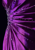 Gorgeous Spaghetti Straps Crystal Pleated Prom Dress Evening Dress Gala Dress Long Gown HZ0319