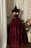 Gorgeous Prom Dress Straps Embroidered Velvet Dancing Dress Evening Dress Gala Dress HZ0319