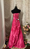 Pretty Prom Dress Strapless Pleated Crystal Gala Dress Evening Dress Dancing Dress HZ0319