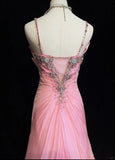 Elegant Prom Dress Spaghetti Straps Crystal Gala Dress Evening Dress Dancing Dress HZ0319