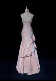Sweet Prom Dress Strapless Crystal Pleated Gala Dress Evening Dress Customized Dress HZ0319