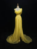 Elegant Prom Dress Asymmetrical Neck Sequins Pleated Gala Dress Evening Dress Customized Dress HZ0319