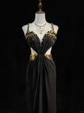 Sexy Prom Dress Spaghetti Straps Sequins Backless Gala Dress Evening Dress Customized Dress HZ0319