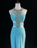 Sexy Prom Dress Split Beading Gala Dress Evening Dress Customized Dress HZ0319