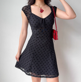Cute Women Dress A Line Print Summer Vacation Dress Teeage Girl Date Dress HZ0319