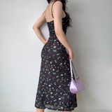 Vacation Women Dress Ruffle Print Floral Summer Seaside Dress Teenage Girl Date Dress HZ0319