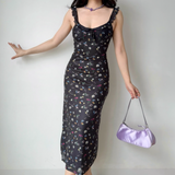 Vacation Women Dress Ruffle Print Floral Summer Seaside Dress Teenage Girl Date Dress HZ0319