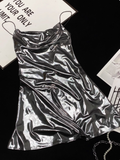 Shiny Women Dress Spaghetti Straps Short Skirt Women Teenage Girl Dress Party Dress HZ0319
