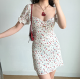 Cute Summer Dress Floral Short Skirt Women Teenage Girl Vacation Seaside Date Dress HZ0319