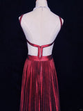 Charming Long Prom Dress Spaghetti Straps Backless Pleated Evening Dress Gala Dress Business Dinner Dress HZ0319