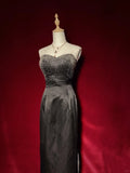 Elegant Long Prom Dress Sweetheart Beaded Evening Dress Gala Dress Business Dinner Dress HZ0319