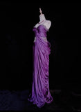 Charming Long Prom Dress Spaghetti Straps Sequins Pleated Evening Dress Gala Dress Business Dinner Dress HZ0319