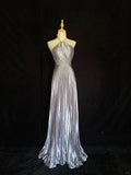 Elegant Long Prom Gown Halter Pleated Evening Dress Gala Dress Customized Party Dresses HZ0319